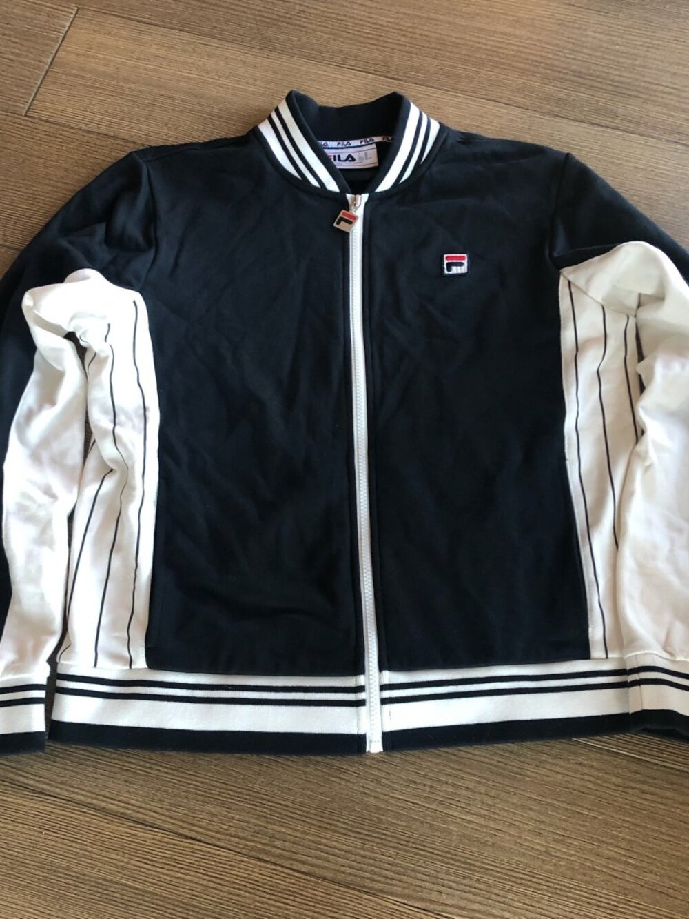 FILA 70s-80s Retro-style Bjorn Borg Settanta Tennis Track Jacket Black Unisex XL